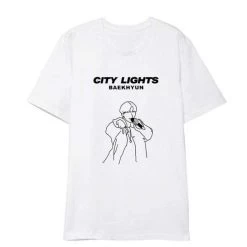 T-Shirt Coréen City Lights™ -Mode Coréenne hallyu street tshirts blanc xl tshirt city lights 13755558232087