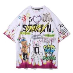 T-Shirt Coréen DMNEY™ -Mode Coréenne hallyu street tshirts blanc xxl tshirt dmney 13717939814423