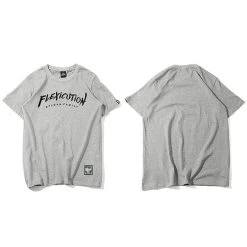 T-Shirt Coréen FLEXICUTION™ -Mode Coréenne hallyu street tshirts gris m tshirt flexicution 13809000611863
