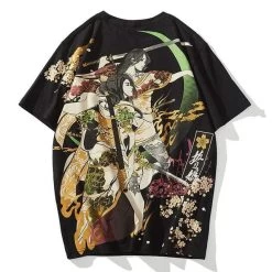 T-Shirt Coréen FLOWER GODDESS™ -Mode Coréenne hallyu street tshirts noir l tshirt flower goddess 13769542664215