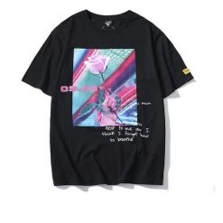 T-Shirt Coréen ROSA™ -Mode Coréenne hallyu street tshirts noir s t shirt coreen rosa 16559380791319