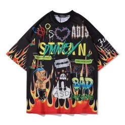 T-Shirt Coréen DMNEY™ -Mode Coréenne hallyu street tshirts noir xxl tshirt dmney 13717939781655