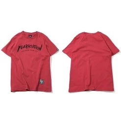 T-Shirt Coréen FLEXICUTION™ -Mode Coréenne hallyu street tshirts rouge l tshirt flexicution 13809000218647