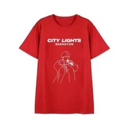 T-Shirt Coréen City Lights™ -Mode Coréenne hallyu street tshirts rouge xs tshirt city lights 13755558428695