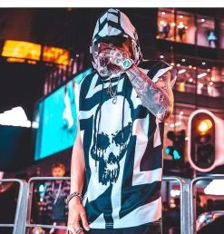 Hoodie Coréen Lightning Skull™ 24 Hoodie Coréen Lightning Skull™ -Mode Coréenne hallyu street tshirts shirt lightning skull 13652627292183