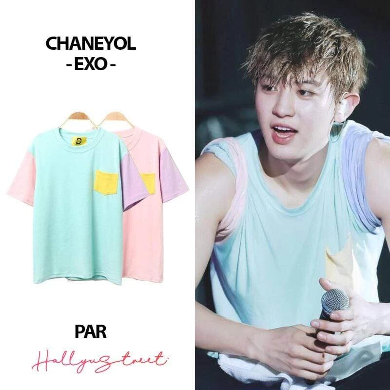 T-Shirt Coréen EXO & BTS Pastel Patches™ 4 T-Shirt Coréen EXO & BTS Pastel Patches™ – Image 2