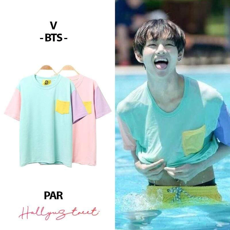 T-Shirt Coréen EXO & BTS Pastel Patches™ 5 T-Shirt Coréen EXO & BTS Pastel Patches™ – Image 3