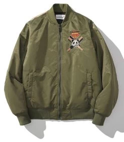 Veste Coréenne Brodée PANDA™ -Mode Coréenne hallyu street veste coreenne brodee panda 16656669212695