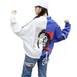Veste Ulzzang School™ -Mode Coréenne hallyu street vestes blanc l veste ulzzang school 3664486858775
