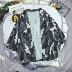 Kimono Japonais REDCLOUD™ -Mode Coréenne hallyu street vestes modele 4 m veste kimono redcloud 13857438367767