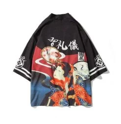 Kimono Japonais Origins™ -Mode Coréenne hallyu street vestes noir l veste kimono origins 13518888173591