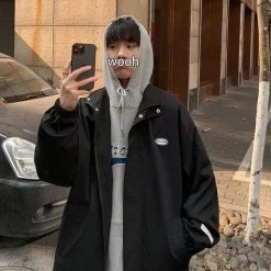 Veste Coréenne WHITED™ -Mode Coréenne hallyu street vestes noir xxl veste coreenne whited 16748048154647