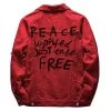 Veste PEACExFREE™ 2 Veste PEACExFREE™ -Mode Coréenne hallyu street vestes rouge 4xl veste peacexfree 13648520708119