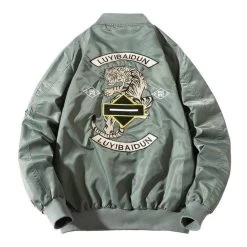 Veste Coréenne Brodée TIGER™ -Mode Coréenne hallyu street vestes vert m veste coreenne brodee tiger 16637636509719