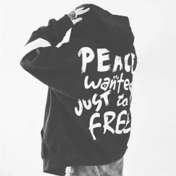 Veste PEACE™ -Mode Coréenne hallyu street vestes veste peace 4394782720023