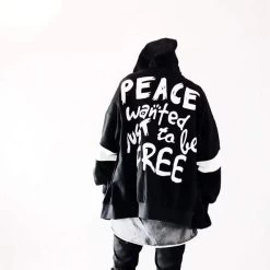 Veste PEACE™ -Mode Coréenne hallyu street vestes veste peace 4394782752791