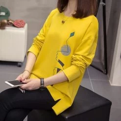 Sweatshirt Coréen PLANTY™ -Mode Coréenne hallyu street yellow xxxl sweatshirt coreen planty 16647399211031